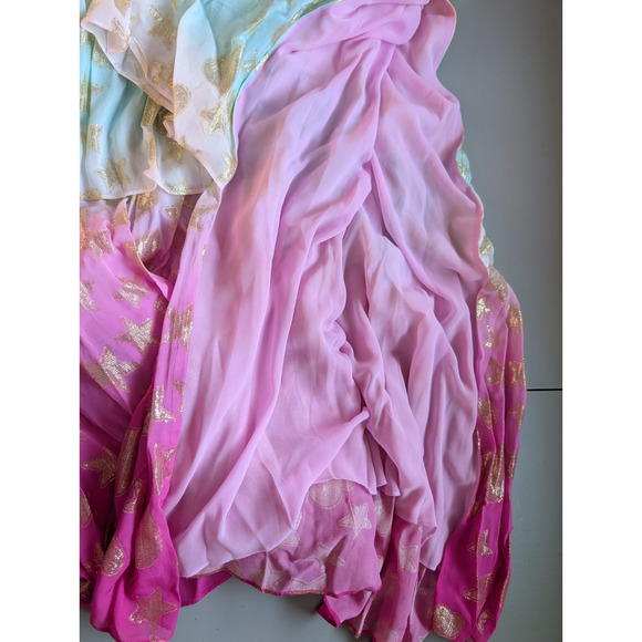 NWT LoveShackFancy Vynne Ombré Colorful Tiered Maxi Dress Sz 8 Pink #1E507 - Picture 11 of 13
